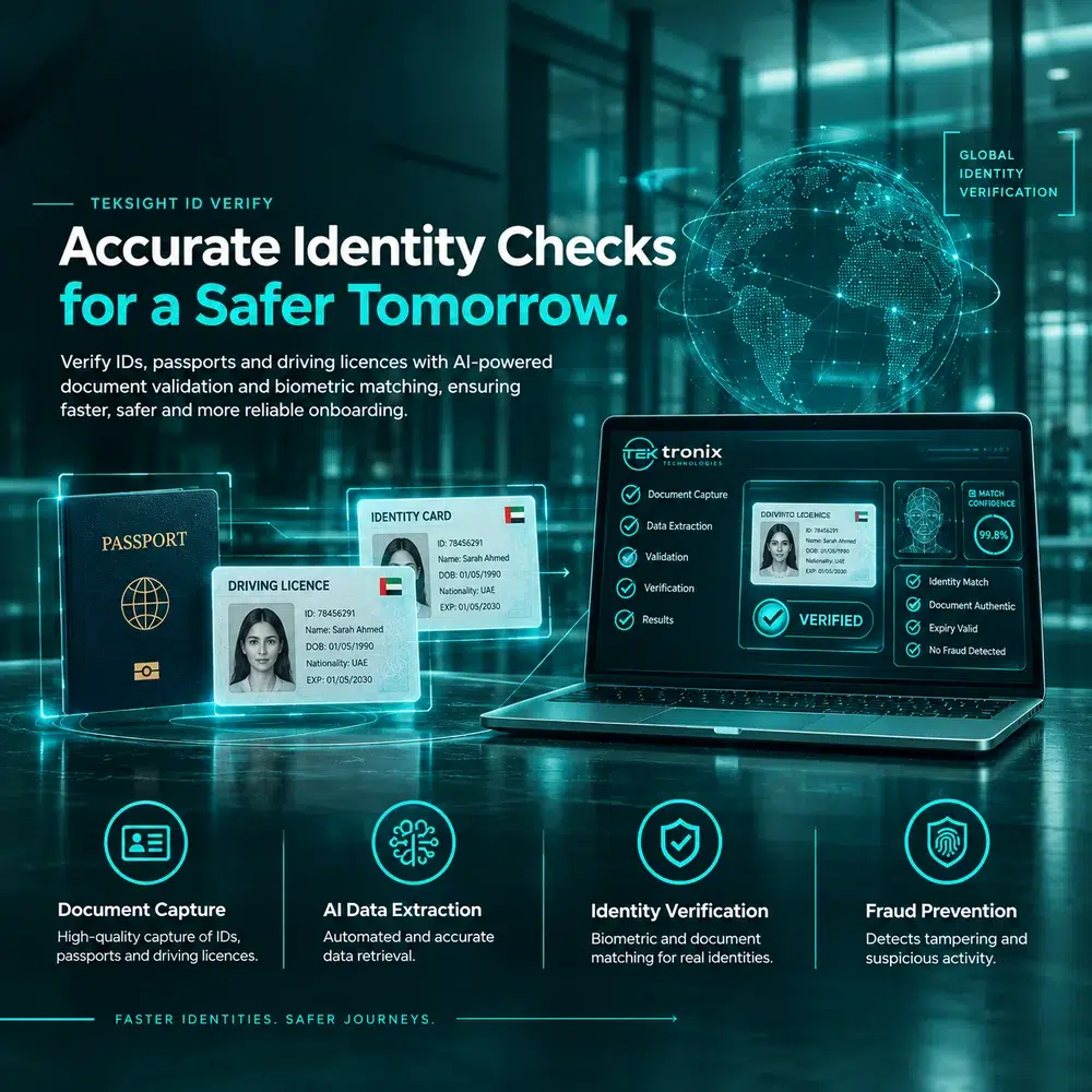 TekSight identity document verification for passports, identity cards and driving licences